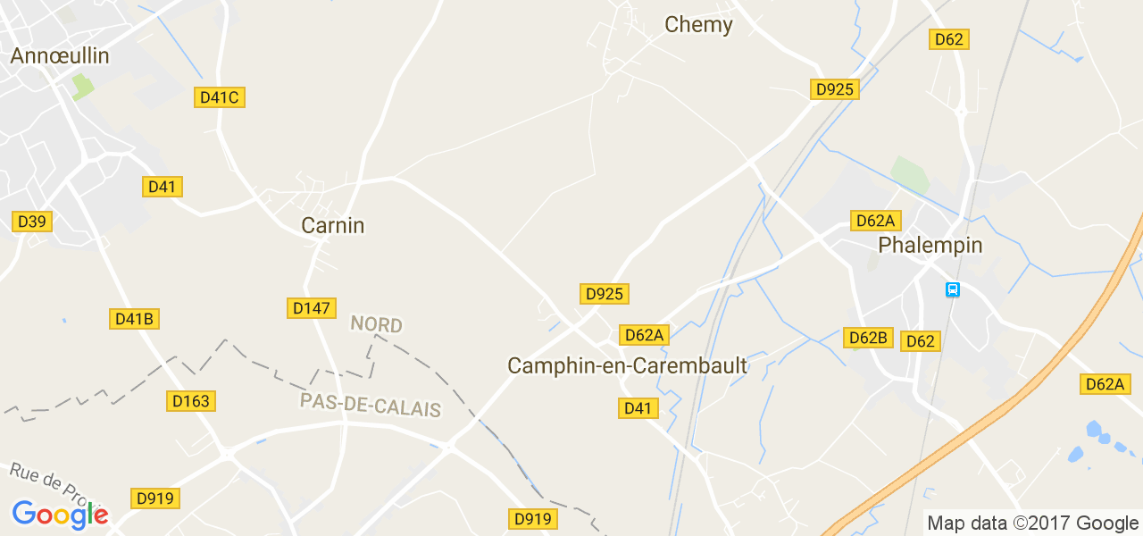 map de la ville de Camphin-en-Carembault