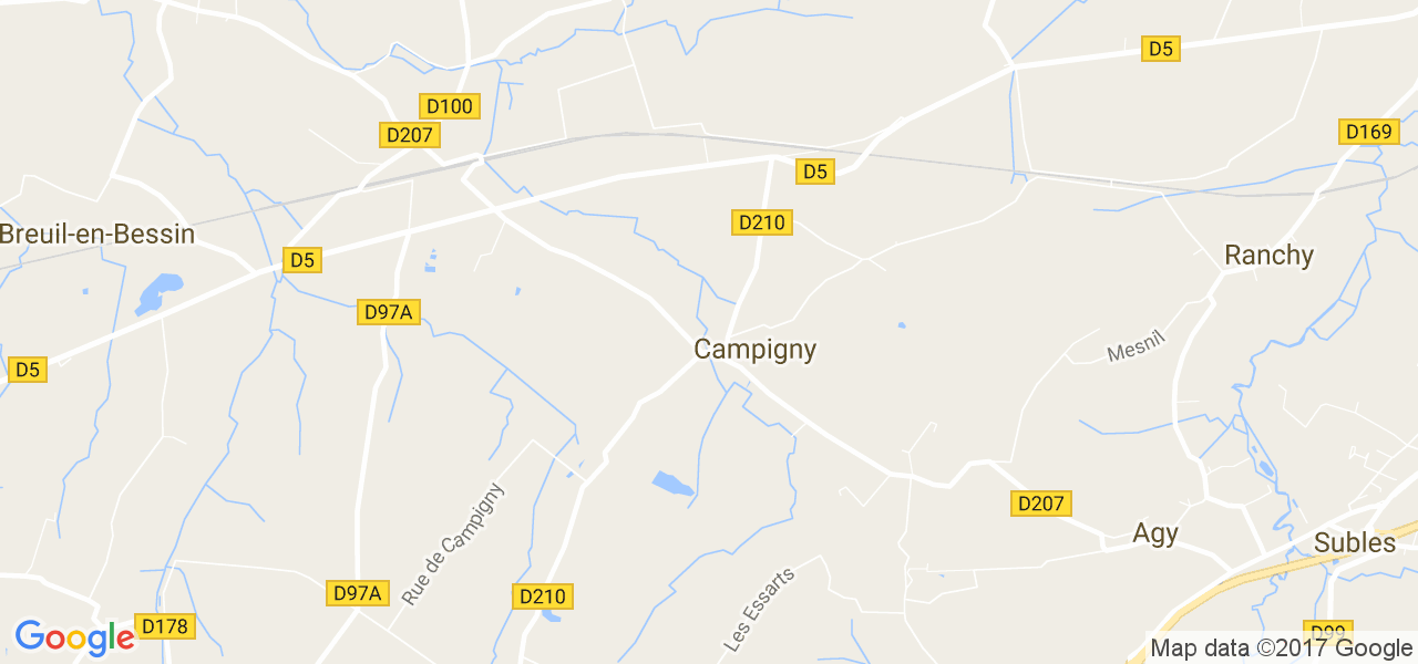 map de la ville de Campigny