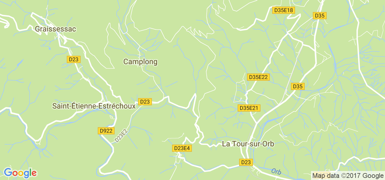 map de la ville de Camplong