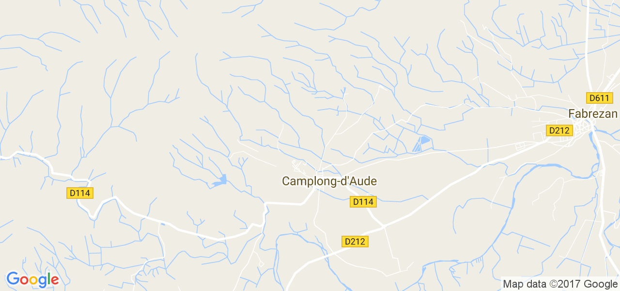 map de la ville de Camplong-d'Aude