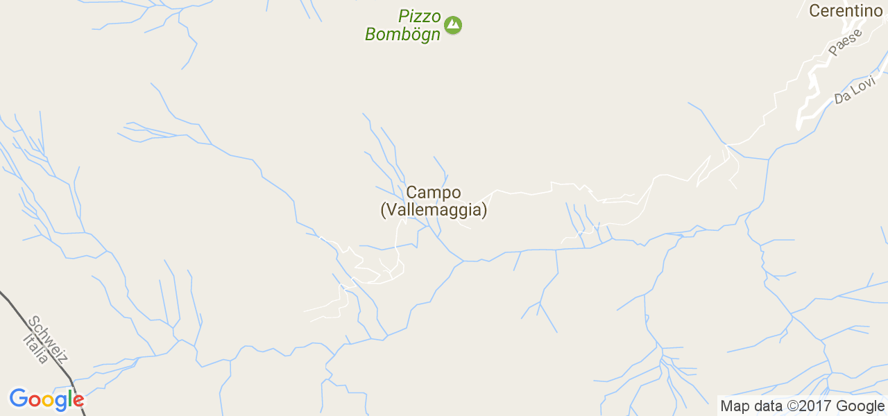 map de la ville de Campo (Vallemaggia)