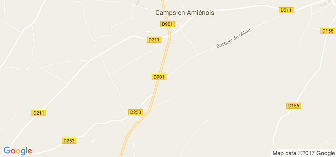 map de la ville de Camps-en-Amiénois