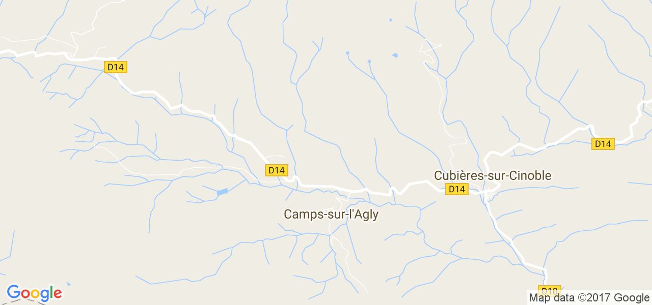 map de la ville de Camps-sur-l'Agly