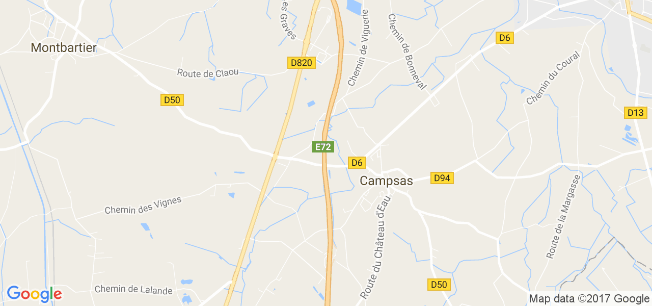 map de la ville de Campsas