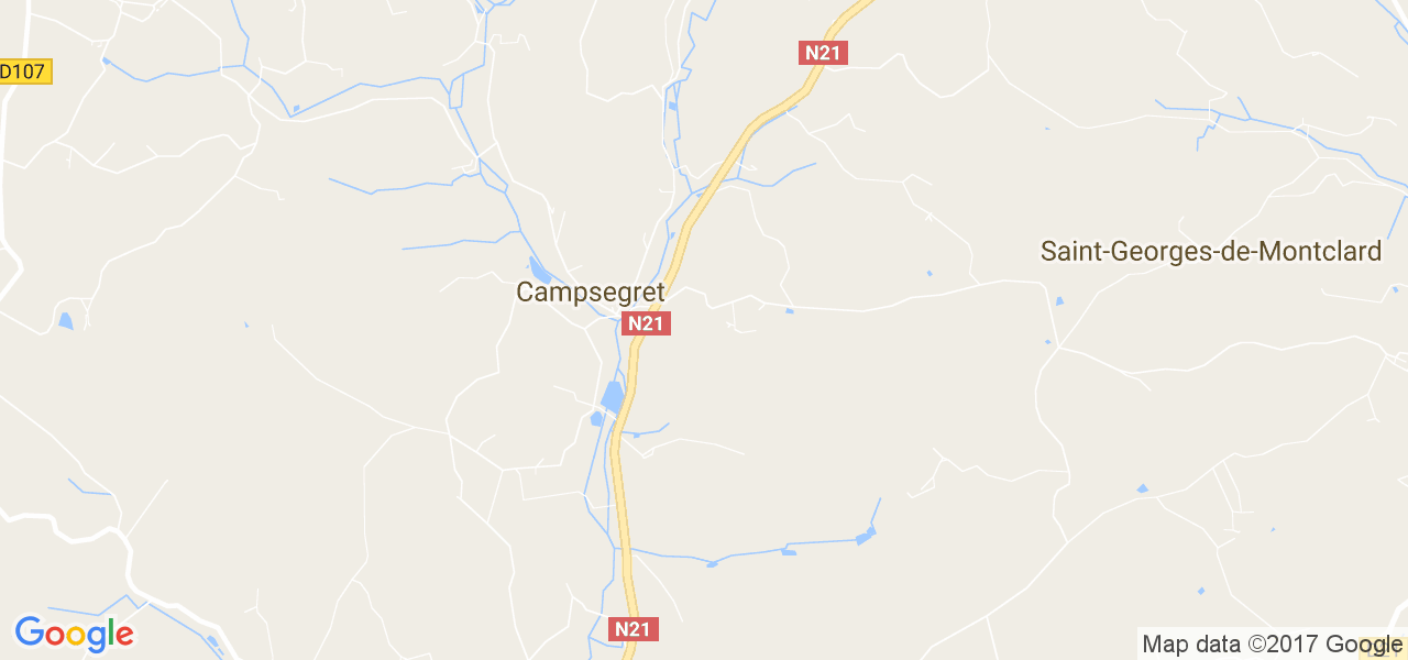 map de la ville de Campsegret