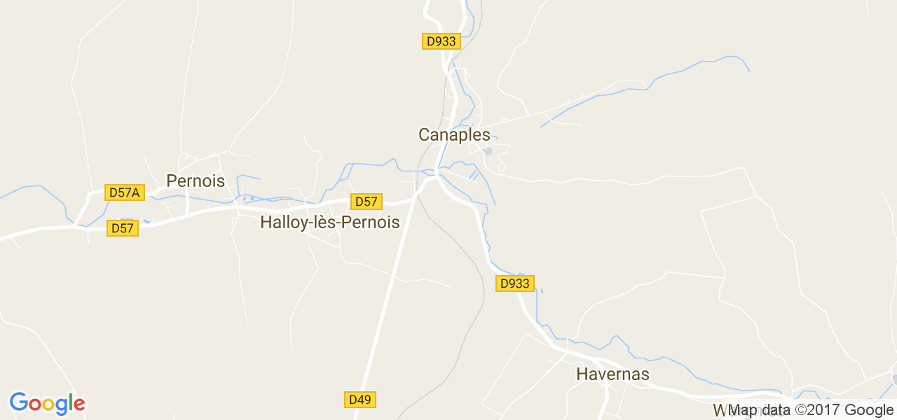 map de la ville de Canaples