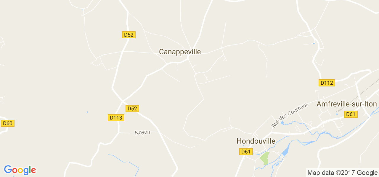 map de la ville de Canappeville