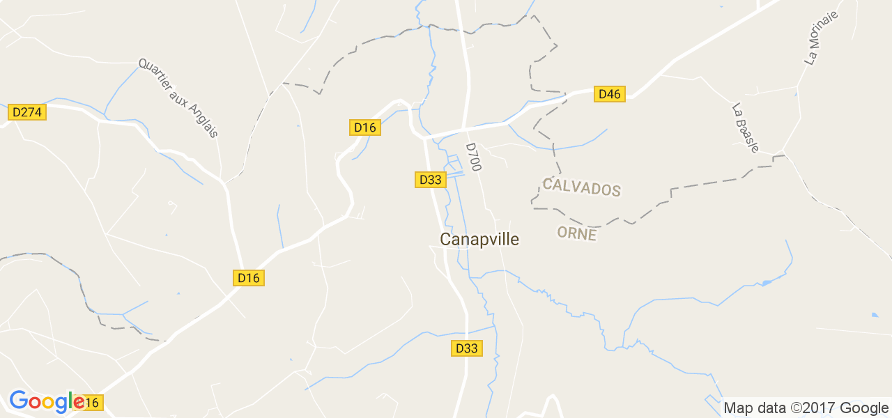 map de la ville de Canapville