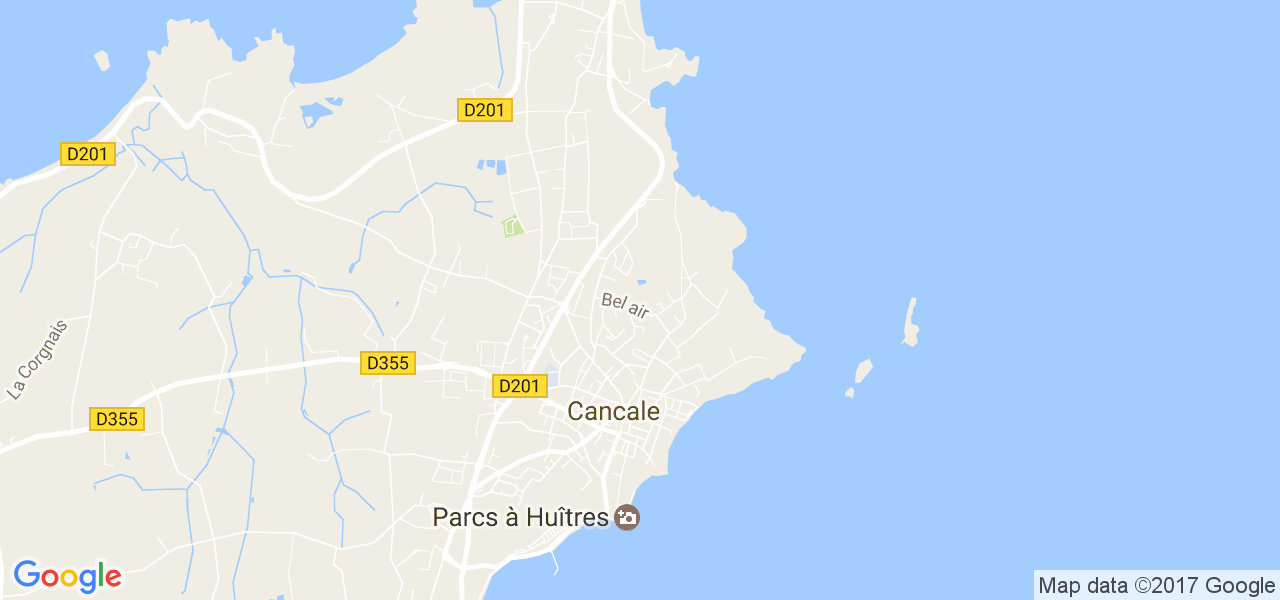 map de la ville de Cancale