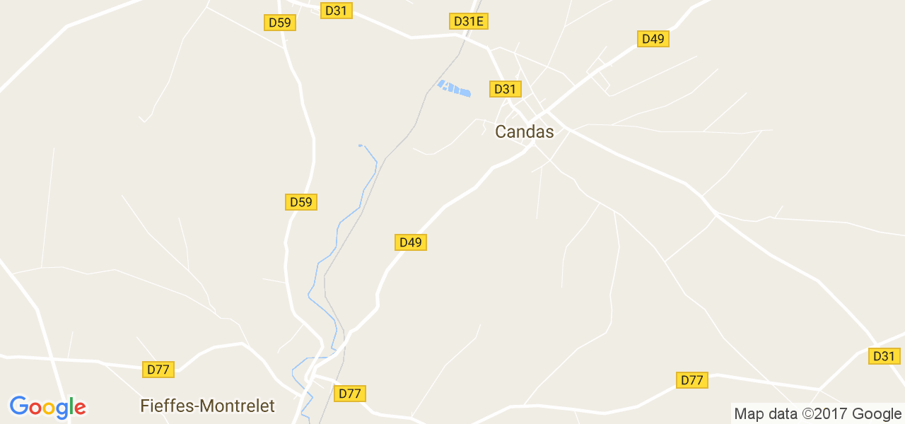 map de la ville de Candas
