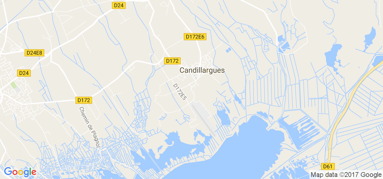 map de la ville de Candillargues