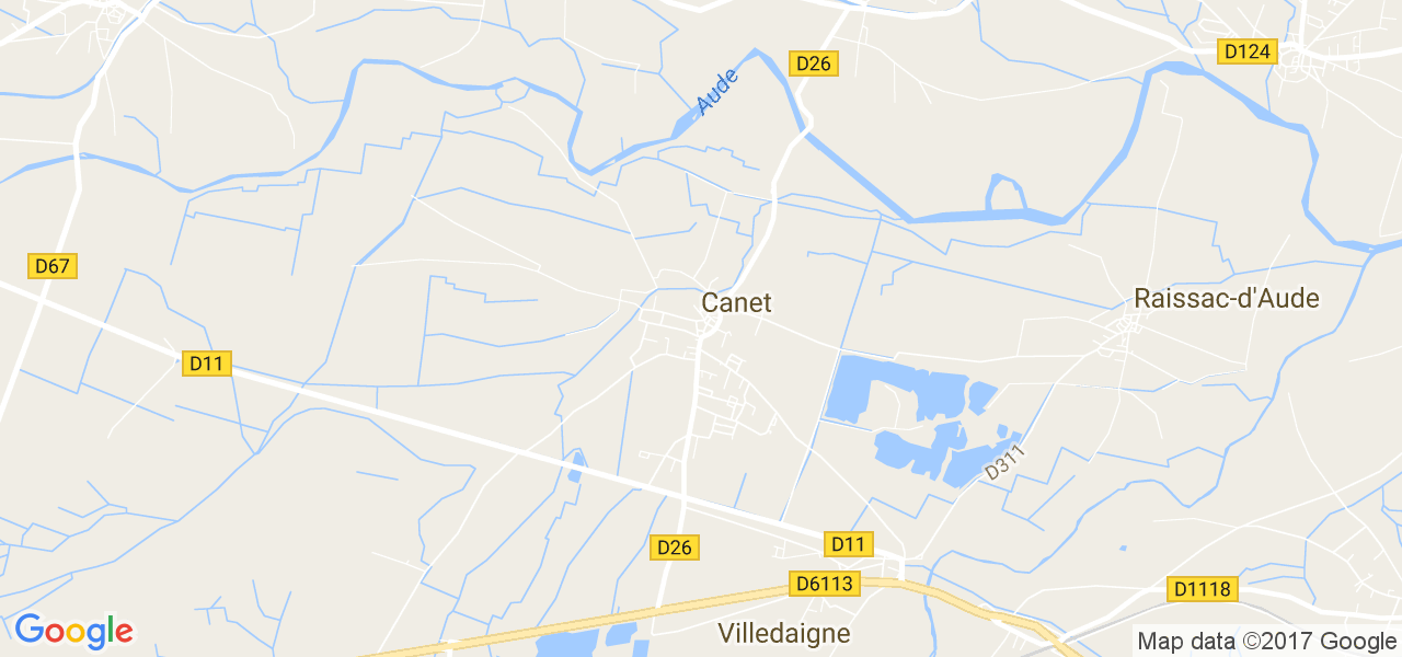 map de la ville de Canet