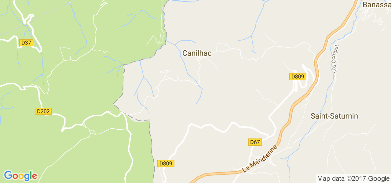 map de la ville de Canilhac