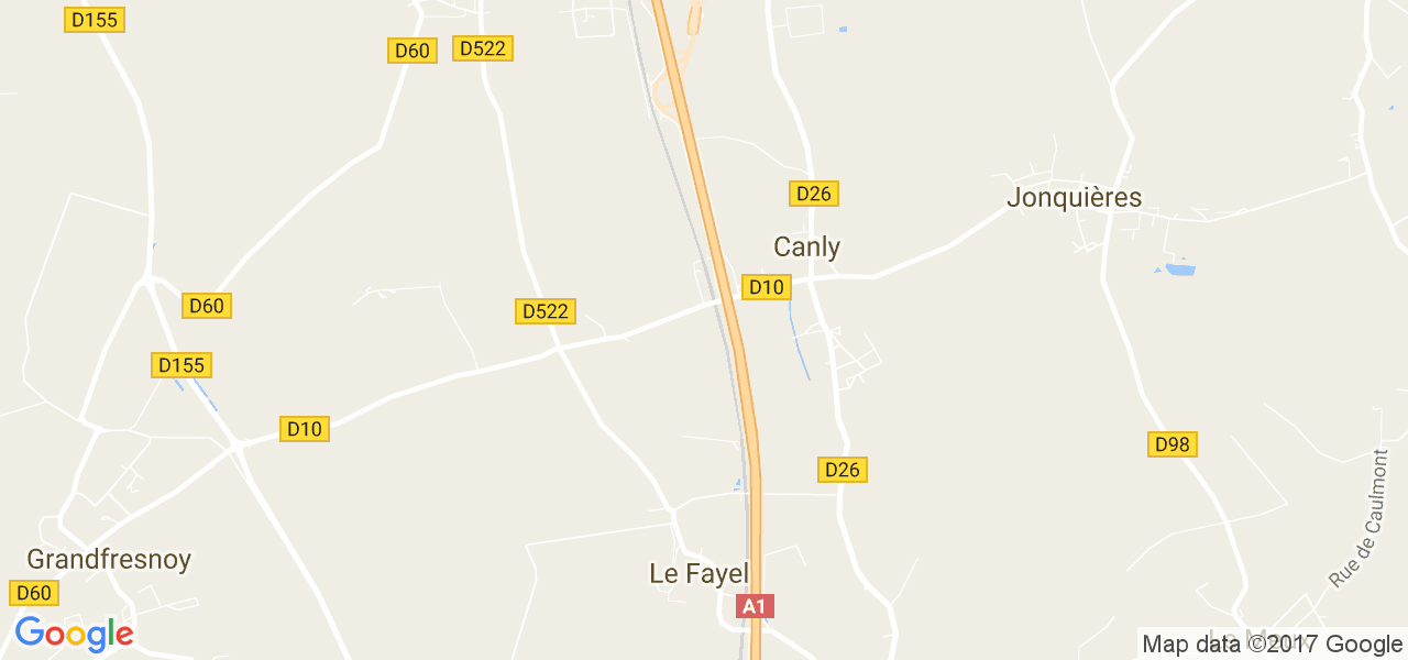 map de la ville de Canly