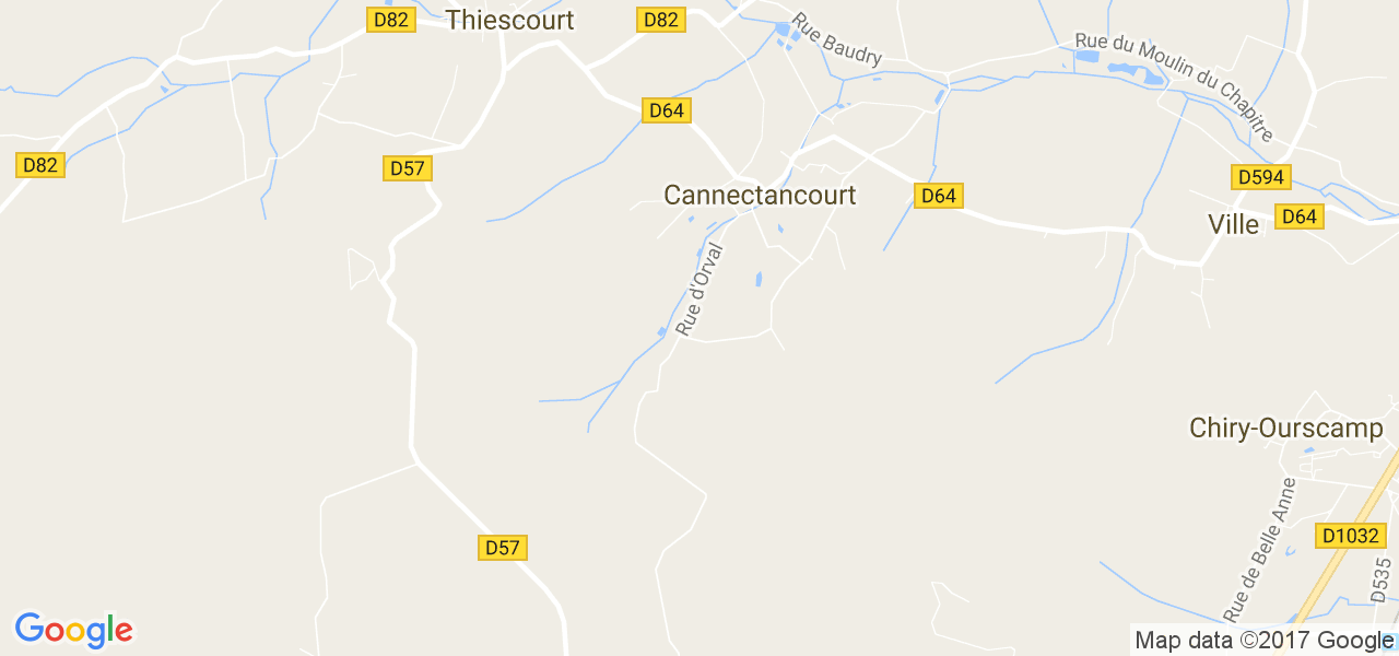 map de la ville de Cannectancourt