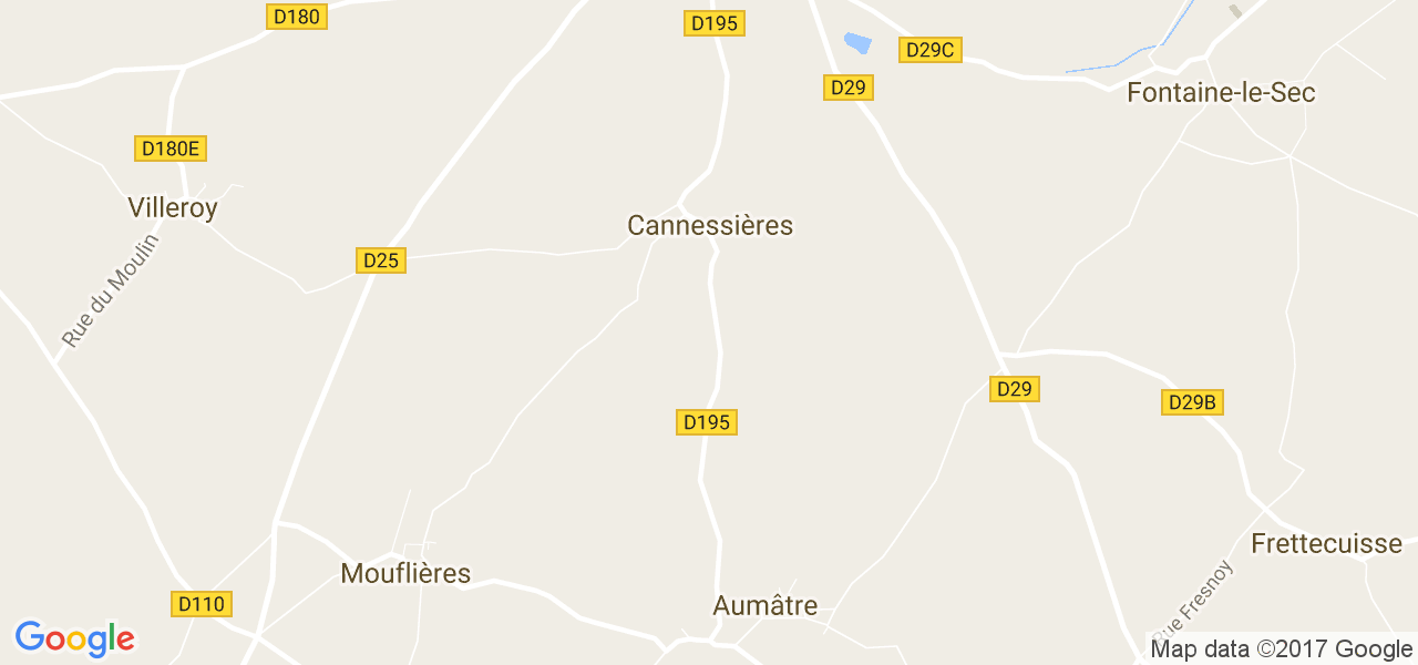 map de la ville de Cannessières