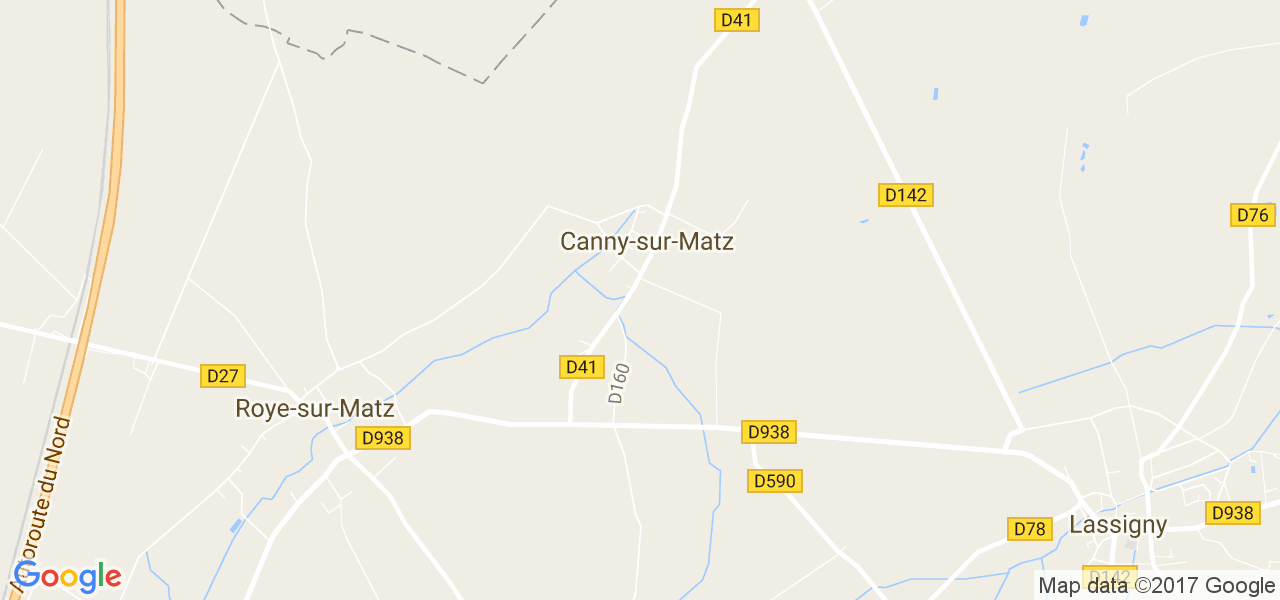 map de la ville de Canny-sur-Matz