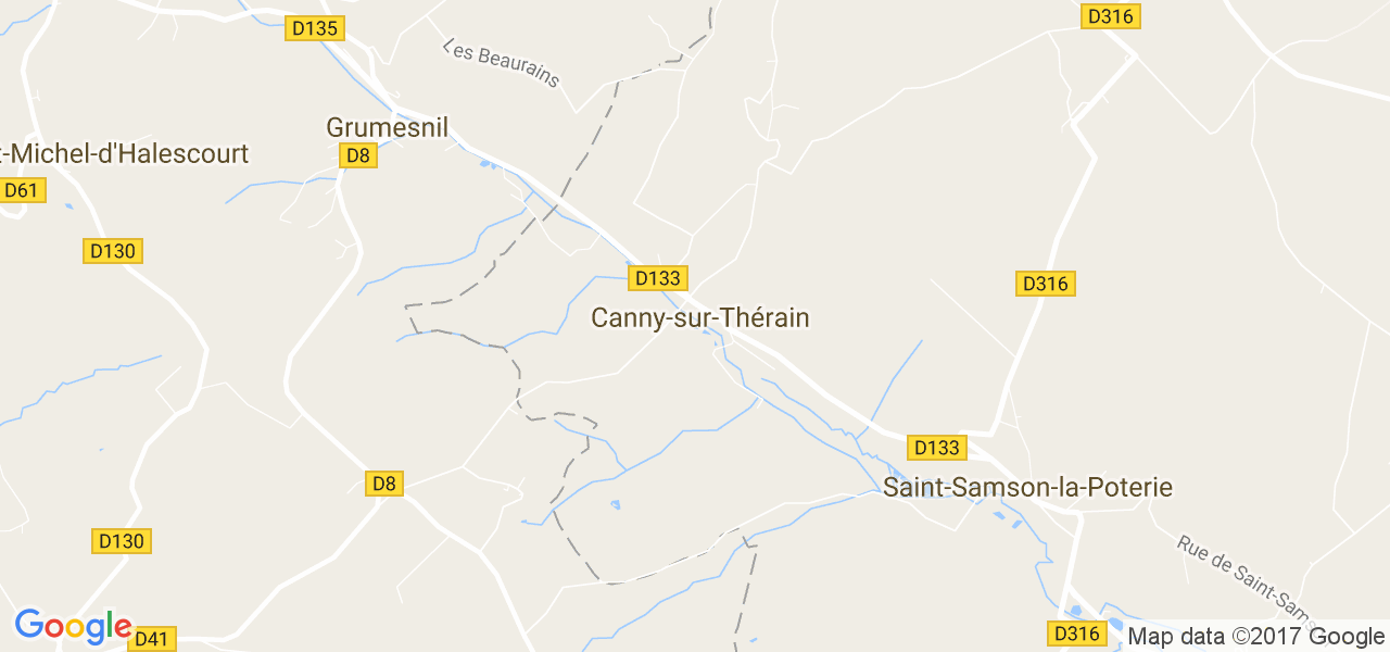 map de la ville de Canny-sur-Thérain