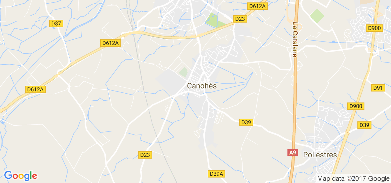 map de la ville de Canohès