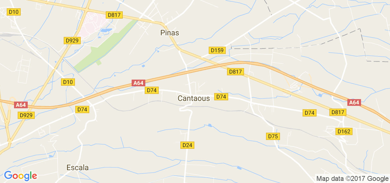 map de la ville de Cantaous