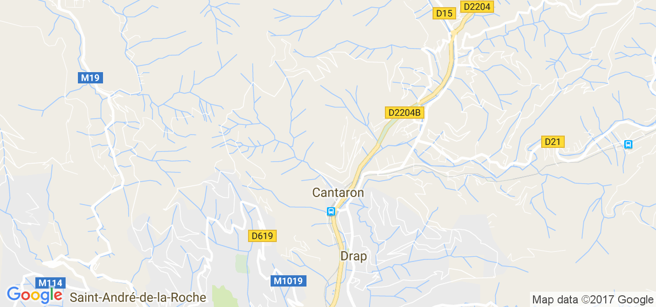 map de la ville de Cantaron