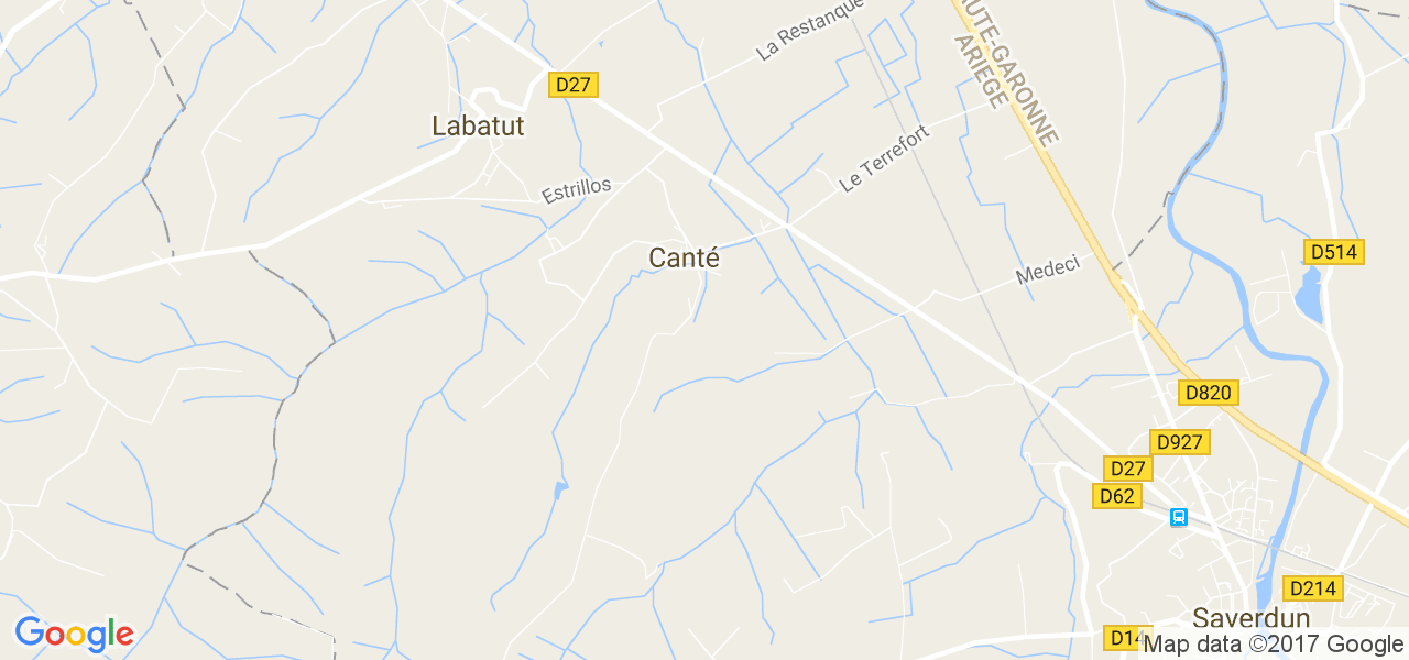 map de la ville de Canté