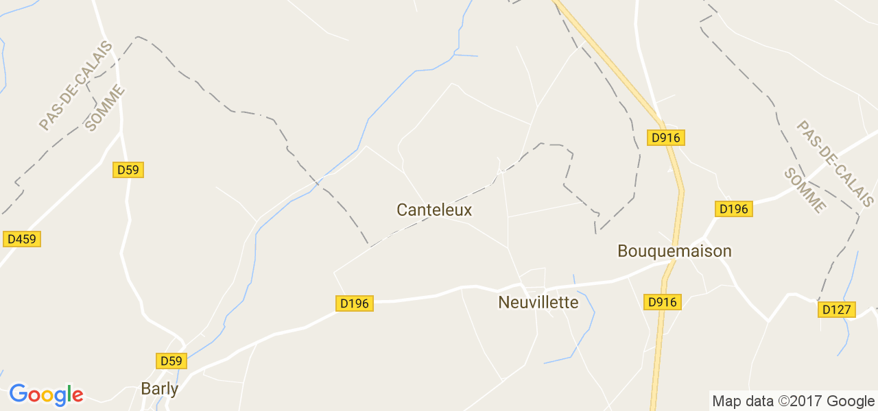 map de la ville de Canteleux