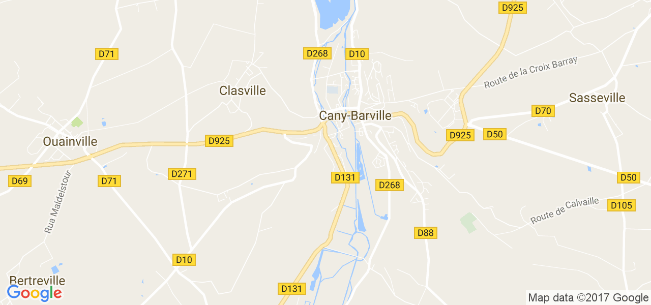 map de la ville de Cany-Barville