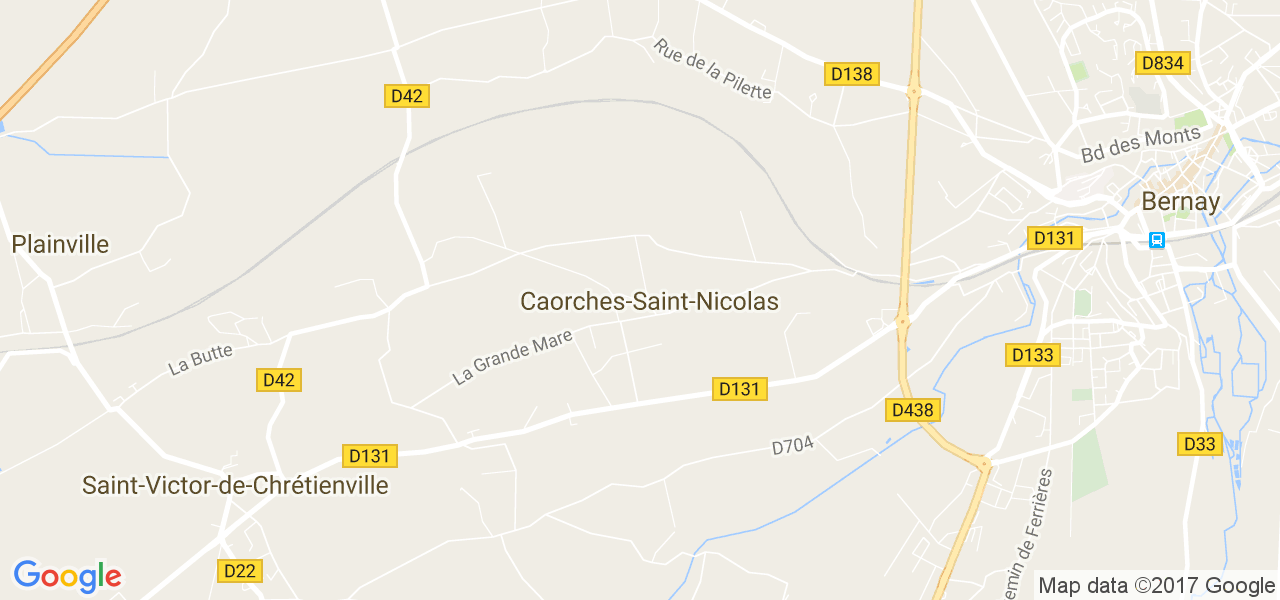 map de la ville de Caorches-Saint-Nicolas