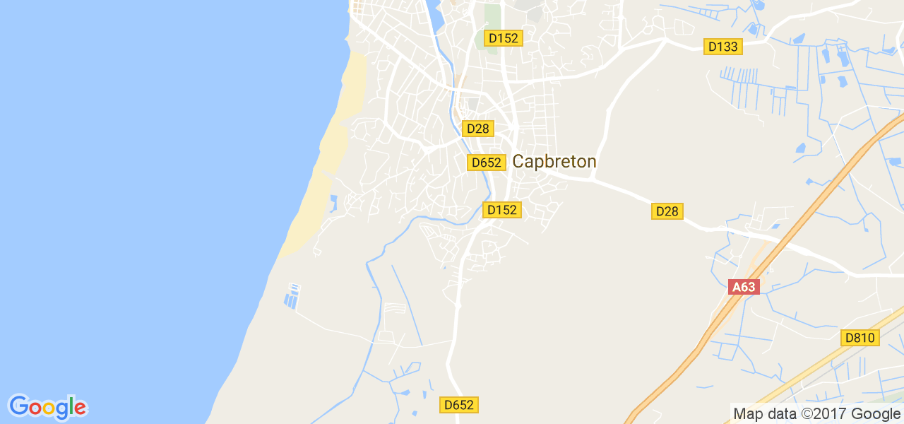 map de la ville de Capbreton