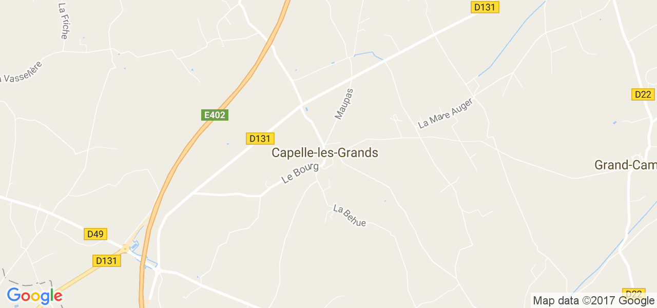 map de la ville de Capelle-les-Grands