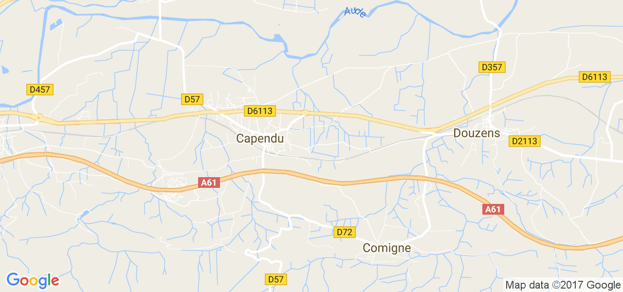 map de la ville de Capendu