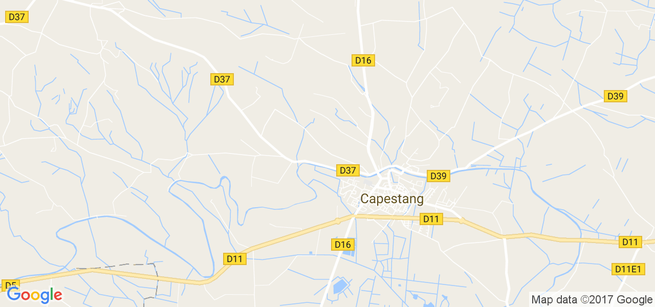 map de la ville de Capestang