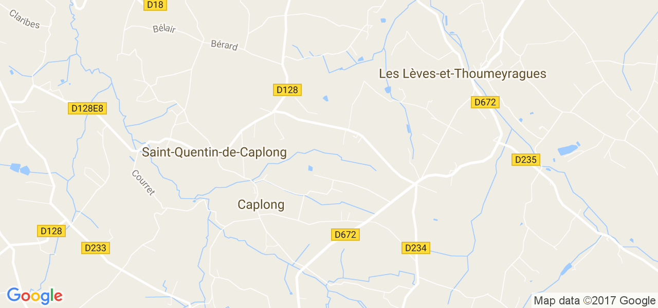 map de la ville de Caplong