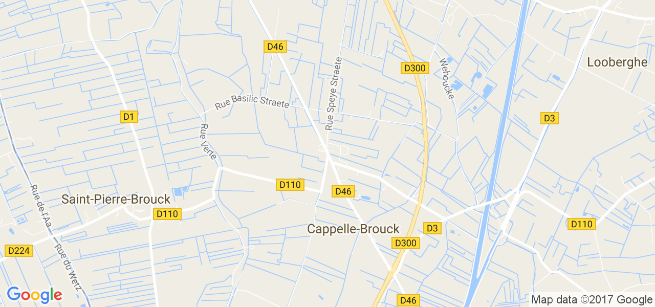 map de la ville de Cappelle-Brouck