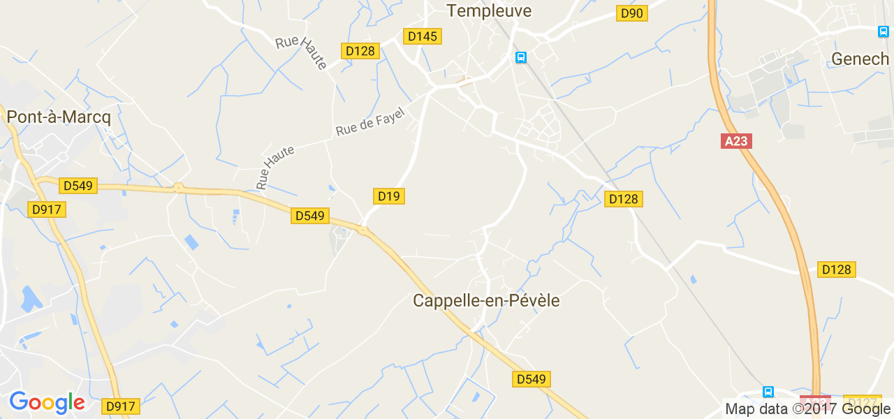 map de la ville de Cappelle-en-Pévèle