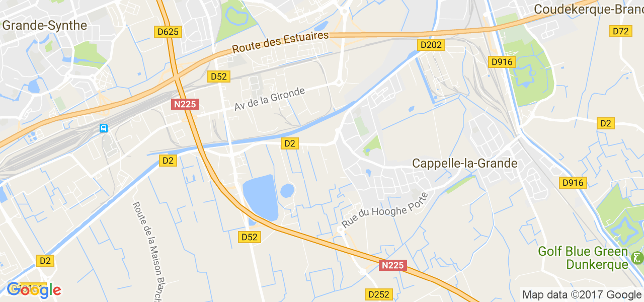 map de la ville de Cappelle-la-Grande