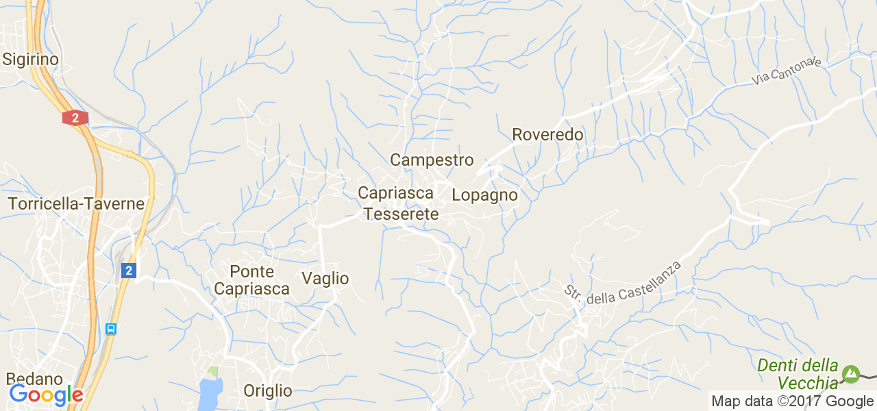 map de la ville de Capriasca