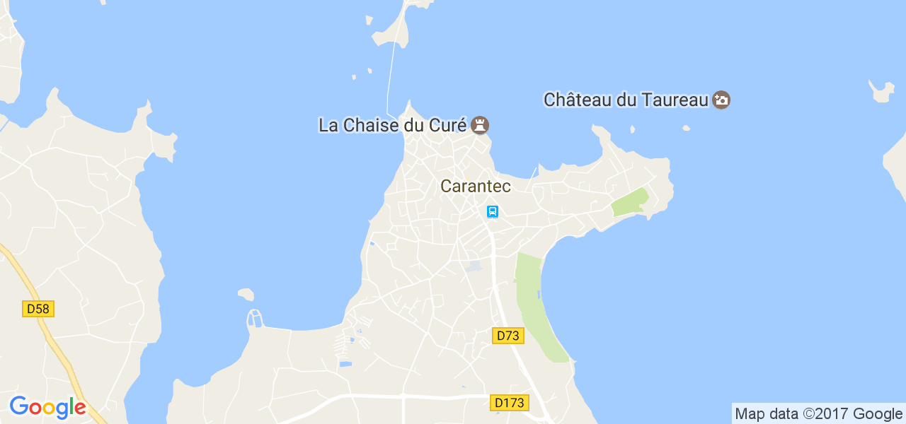 map de la ville de Carantec
