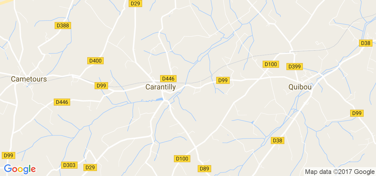 map de la ville de Carantilly