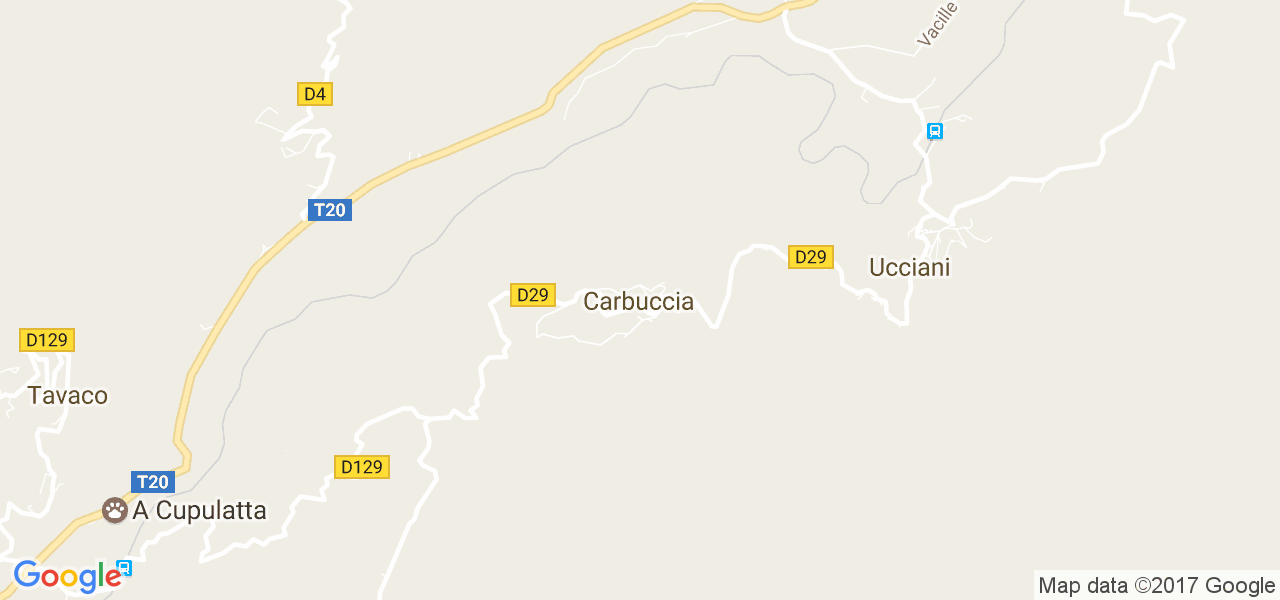 map de la ville de Carbuccia