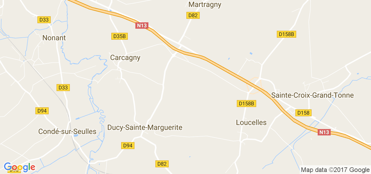 map de la ville de Carcagny