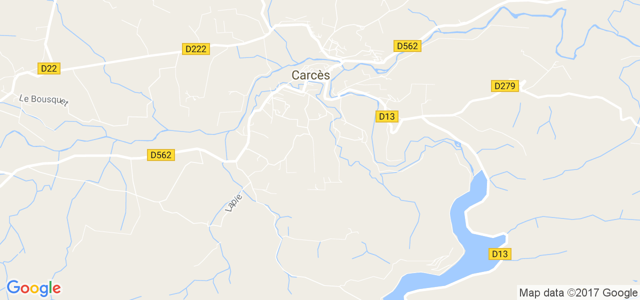 map de la ville de Carcès