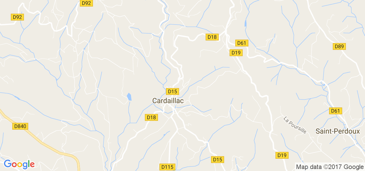 map de la ville de Cardaillac