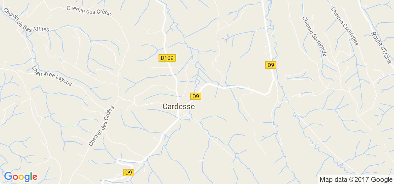 map de la ville de Cardesse