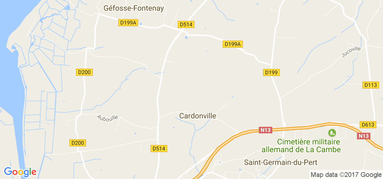 map de la ville de Cardonville