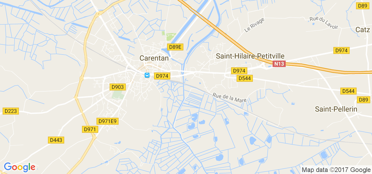 map de la ville de Carentan