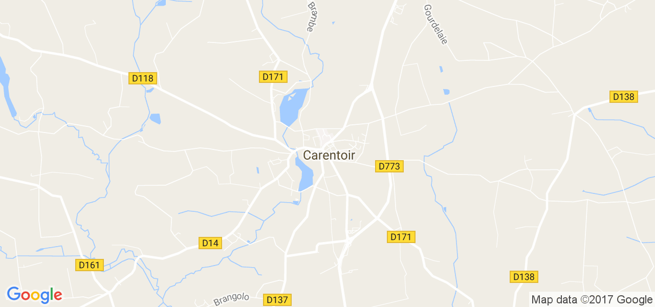 map de la ville de Carentoir