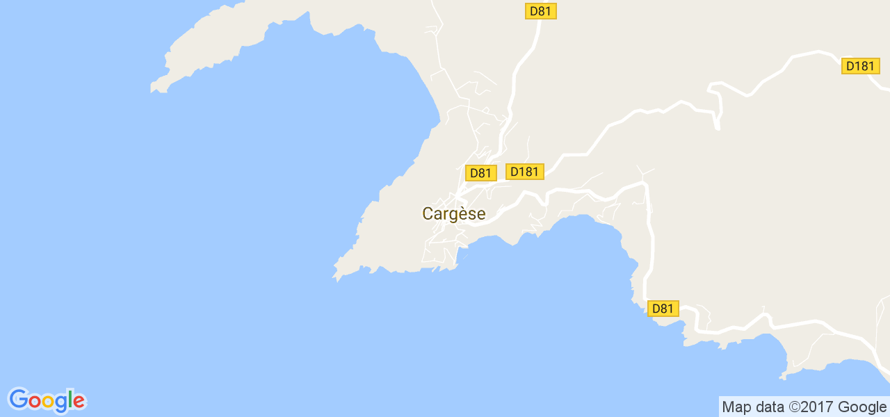 map de la ville de Cargèse