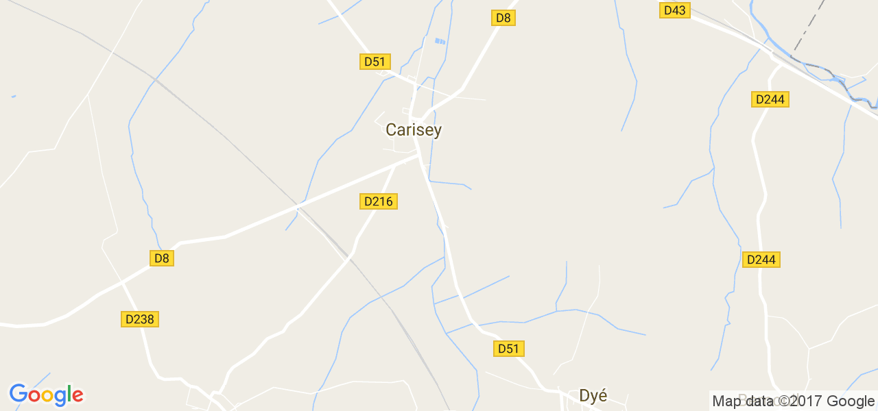 map de la ville de Carisey